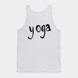 Yoga hand written word for peace lover Tank Top